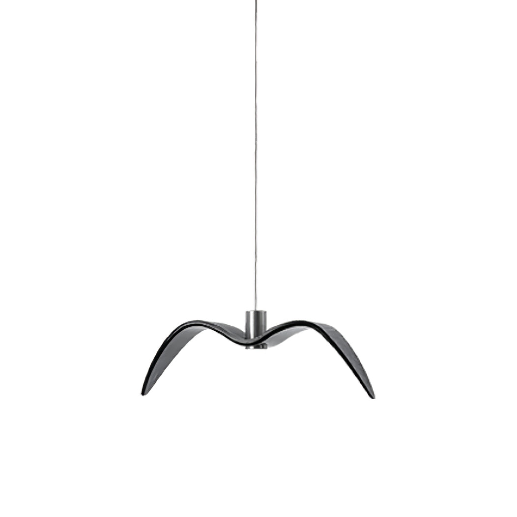 Sculptural Bird Ceiling Fixture with Adjustable Height LED Hardwired Suspension for Kitchen Islands Dining Tables Living Spaces in White or