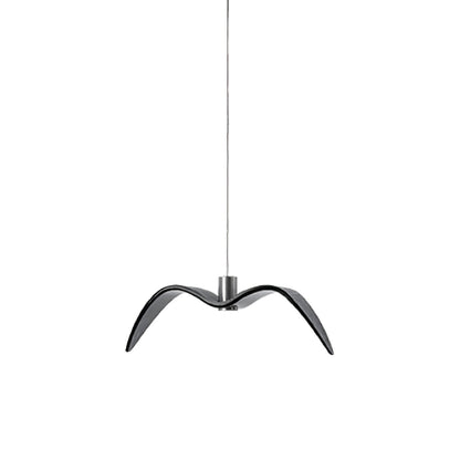 Sculptural Bird Ceiling Fixture with Adjustable Height LED Hardwired Suspension for Kitchen Islands Dining Tables Living Spaces in White or