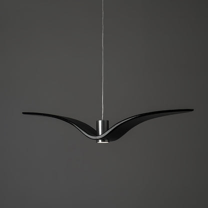 Sculptural Bird Ceiling Fixture with Adjustable Height LED Hardwired Suspension for Kitchen Islands Dining Tables Living Spaces in White or