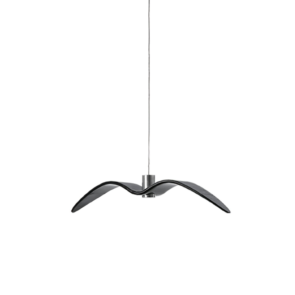 Sculptural Bird Ceiling Fixture with Adjustable Height LED Hardwired Suspension for Kitchen Islands Dining Tables Living Spaces in White or