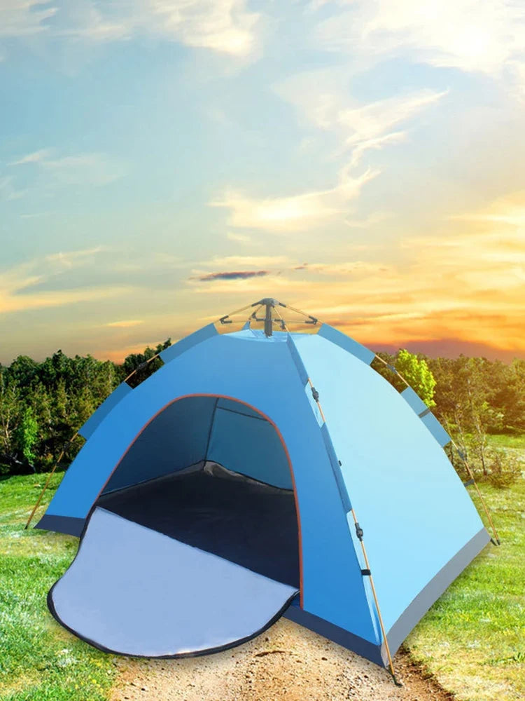 Pop Up Tent for Camping, Automatic Camping Tent with Mosquito Net and Aluminum Poles, Waterproof Outdoor Tent for Hiking