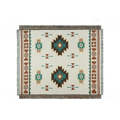 MEXIBREEZE – Bohemian Linen Blanket for Travel & Sofa Use