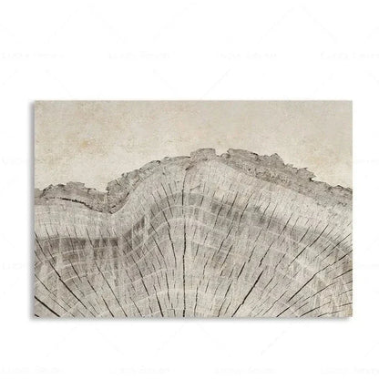 Abstract Tree Ring Wall Art Polyester Canvas 24x18 Inch Nature-Inspired Home Decor for Living Room Bedroom Office Rustic Organic Woodland De