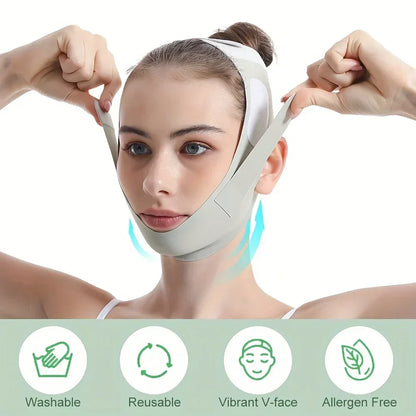 Jawline Shaping Compression Wrap – Sculpt and Firm Your Face with Daily Chin Lift Support for Women and Men