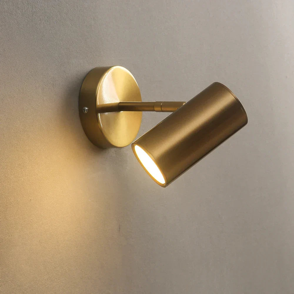 Adjustable Rotating Metal Wall Sconce with Integrated LED for Bedroom Reading Accent Lighting Hallway Art Display Task Light