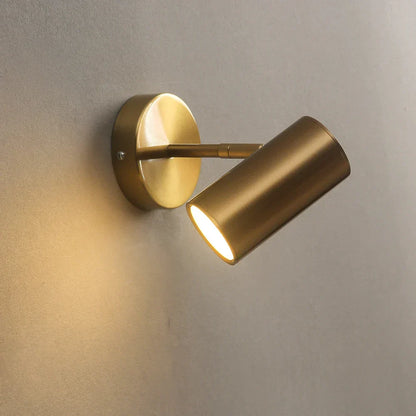 Adjustable Rotating Metal Wall Sconce with Integrated LED for Bedroom Reading Accent Lighting Hallway Art Display Task Light