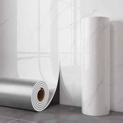 Self-Adhesive Vinyl Film Gray Marble Look Peel and Stick Wallpaper Contact Paper for Kitchen Counter Cabinet Furniture 15.7 in × 118 in
