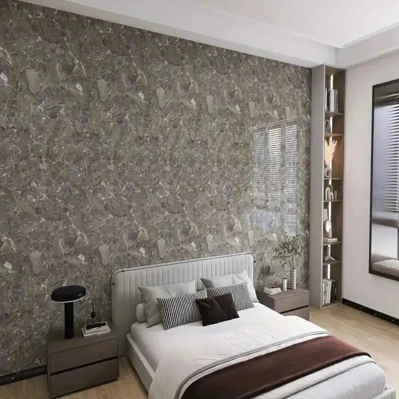 Self-Adhesive Vinyl Film Gray Marble Look Peel and Stick Wallpaper Contact Paper for Kitchen Counter Cabinet Furniture 15.7 in × 118 in