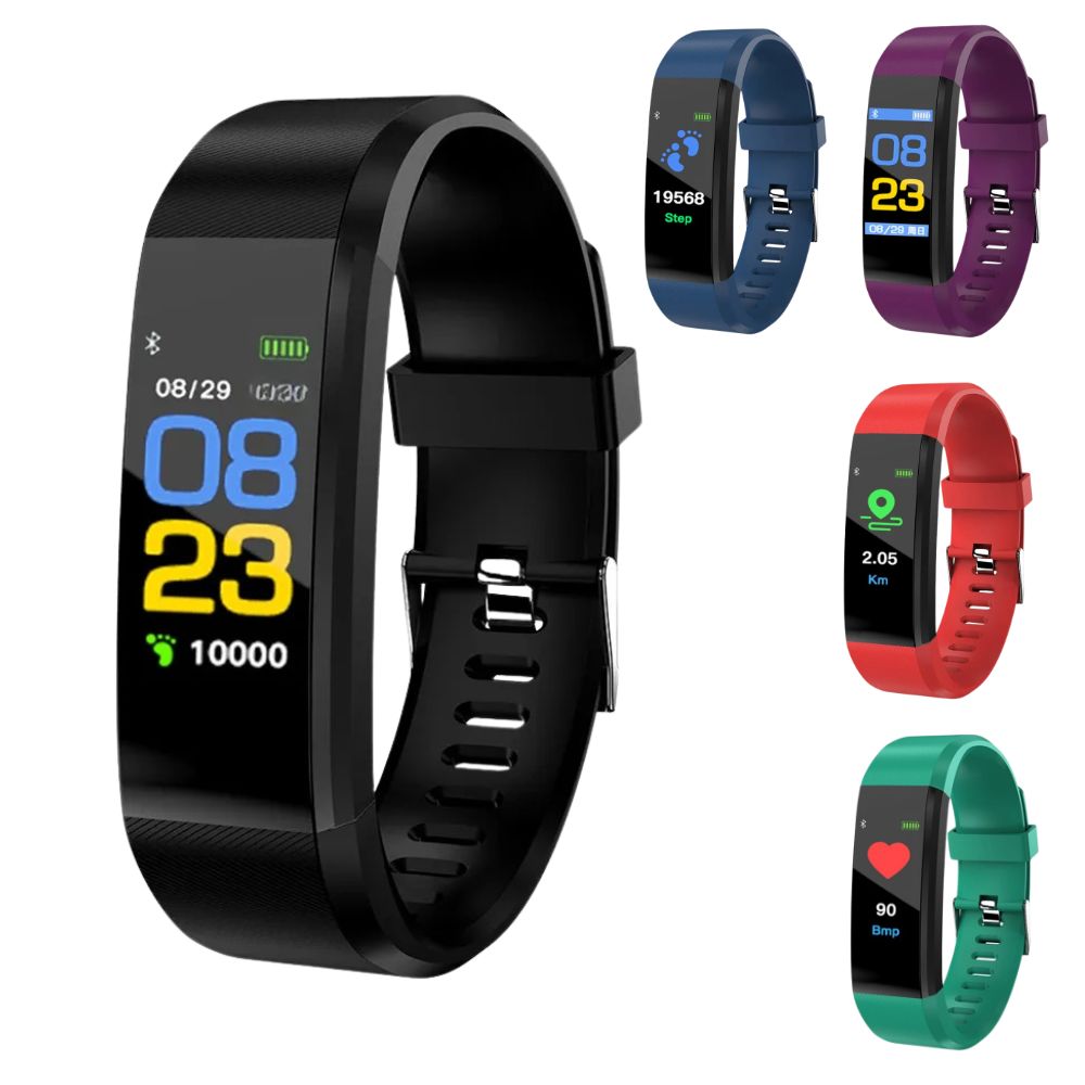 Health Tracking Smartwatch with Heart Rate Monitor, Blood Pressure Tracker & Fitness Counter for Active Aging