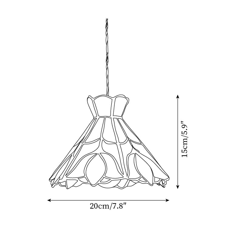 Art Glass Hanging Ceiling Fixture Floral Rose Blush Ivory 7.8 Inch Adjustable Drop Lighting for Kitchen Island Dining Table Breakfast Nook S