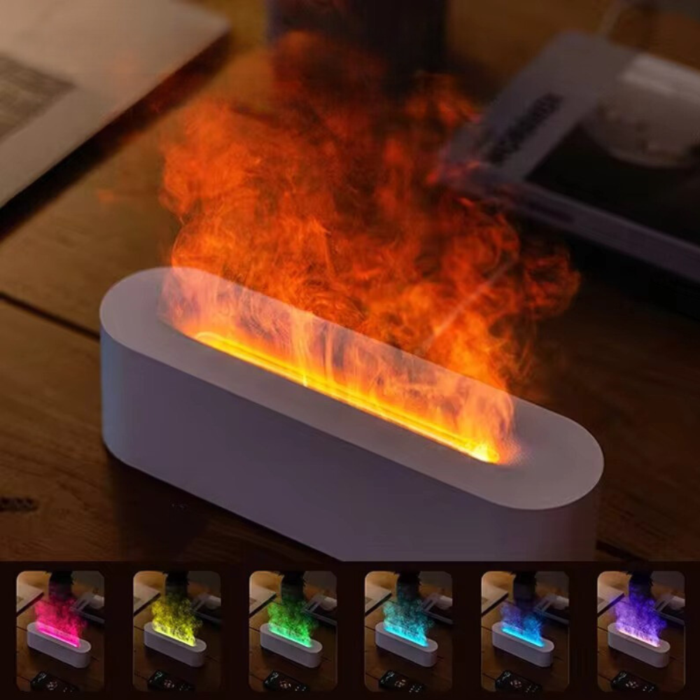 Serene Glow | Volcano Effect Humidifier with Color Illumination | Essential Oil Diffuser for Relaxation
