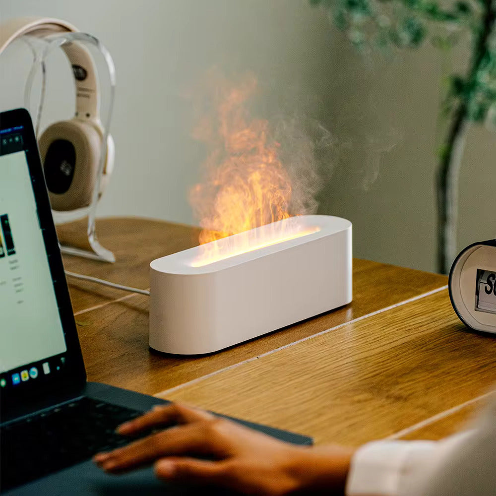 Serene Glow | Volcano Effect Humidifier with Color Illumination | Essential Oil Diffuser for Relaxation