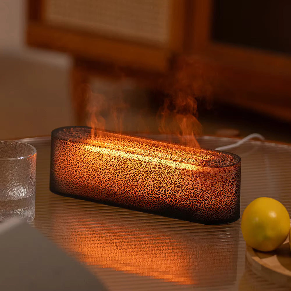 Serene Glow | Volcano Effect Humidifier with Color Illumination | Essential Oil Diffuser for Relaxation
