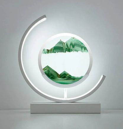 Ortekor Table Lamp with Elegant Sand Landscape Design | Unique Bedside or Desk Lighting for Serene Ambiance