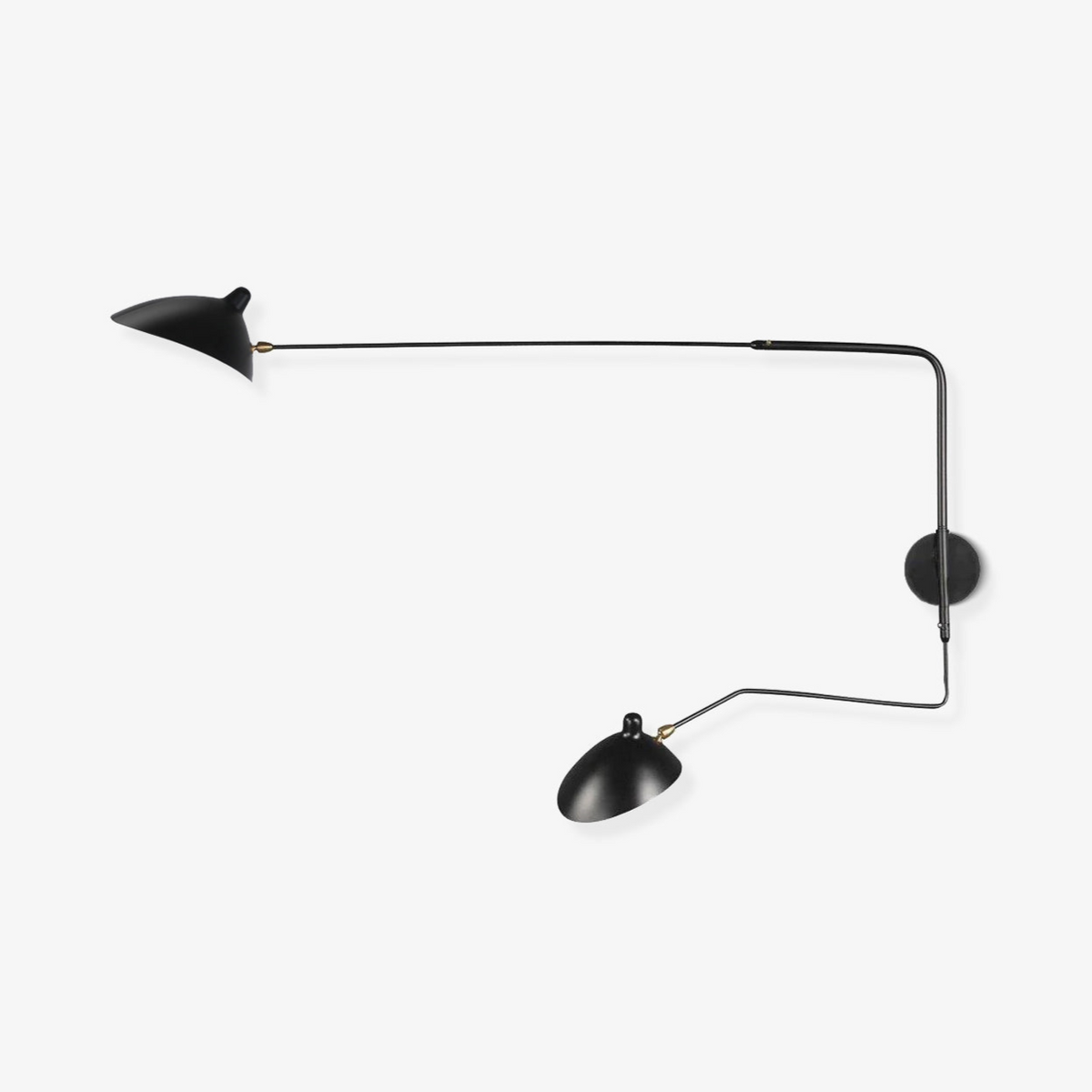 Articulated Arm Wall Sconce Black Mid-Century Modern Adjustable Swing Lamp for Living Room Bedroom Home Office Reading Light