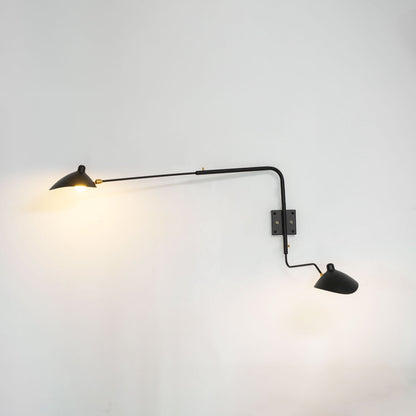 Articulating Wall Lamp with Extending Arm 47-55 Inches Aluminum LED Fixture for Bedroom Reading Nook Living Room Hallway Accent Lighting Ind