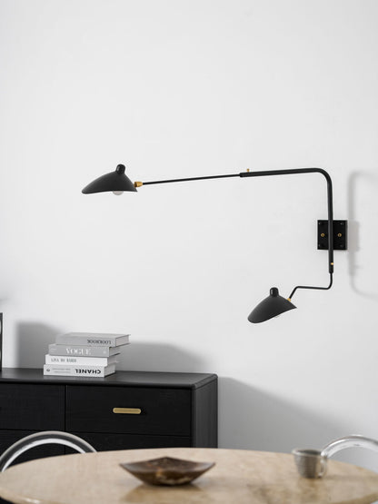 Articulating Wall Lamp with Extending Arm 47-55 Inches Aluminum LED Fixture for Bedroom Reading Nook Living Room Hallway Accent Lighting Ind