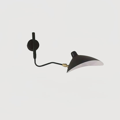 Articulated Arm Wall Sconce Black Mid-Century Modern Adjustable Swing Lamp for Living Room Bedroom Home Office Reading Light