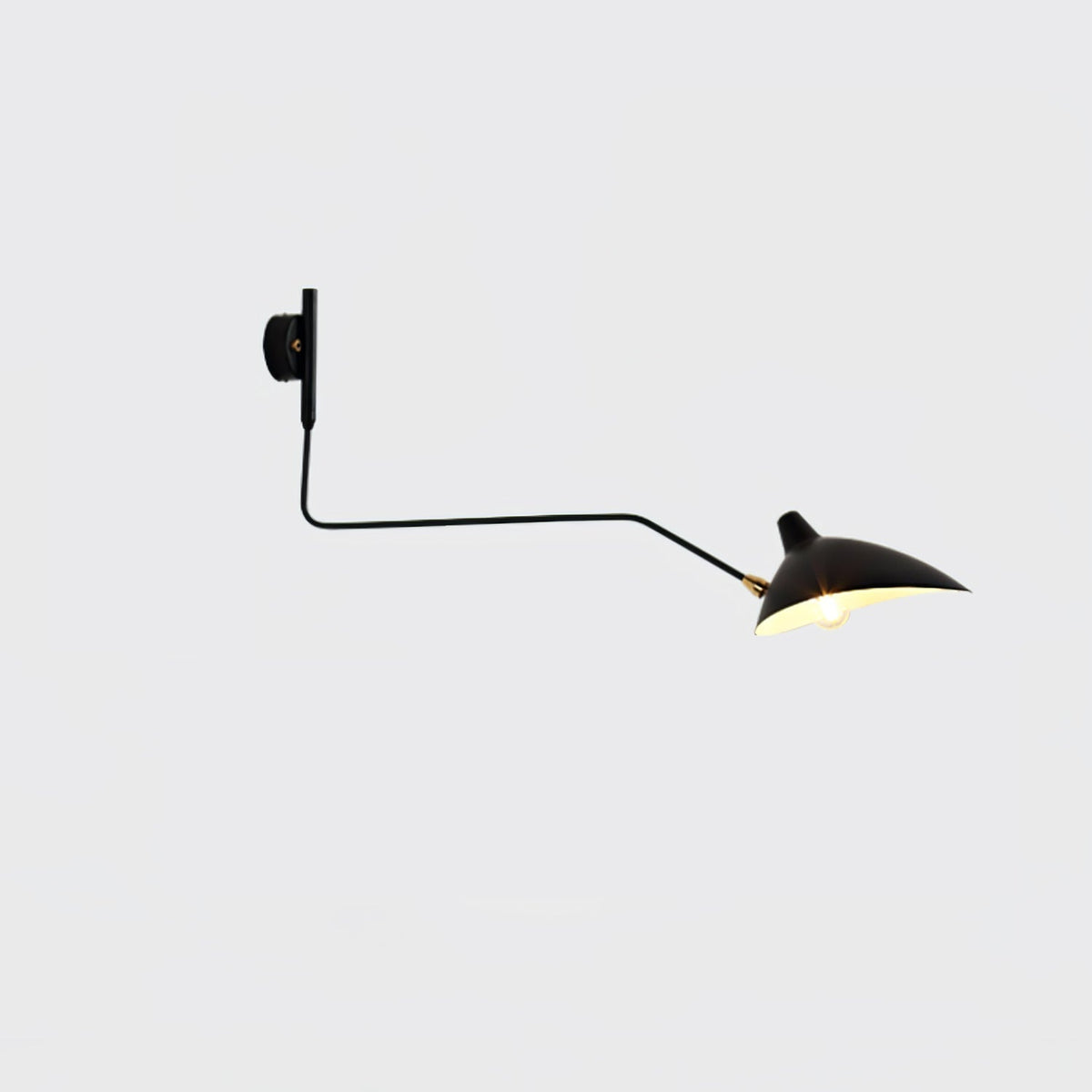 Articulated Arm Wall Sconce Black Mid-Century Modern Adjustable Swing Lamp for Living Room Bedroom Home Office Reading Light
