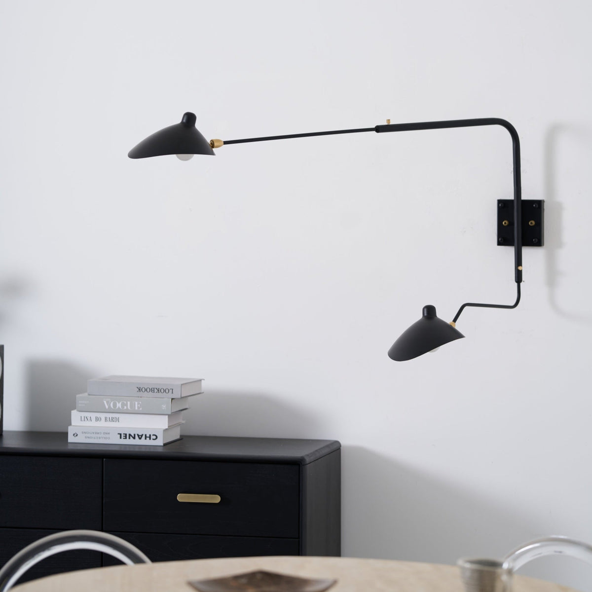Articulating Wall Lamp with Extending Arm 47-55 Inches Aluminum LED Fixture for Bedroom Reading Nook Living Room Hallway Accent Lighting Ind