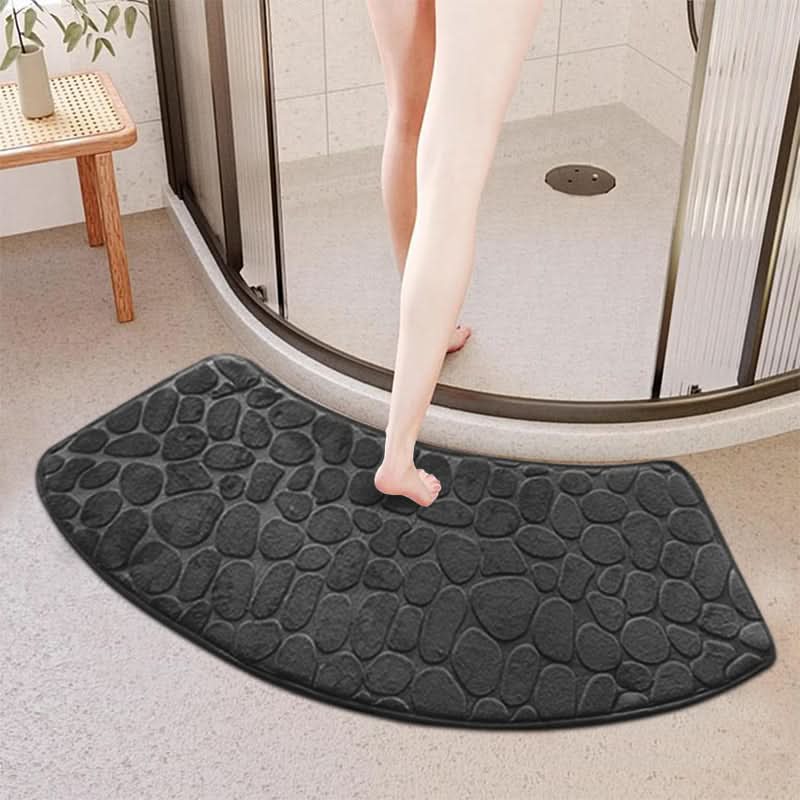 VELVOSTONE – 3D Non-Slip Velvet Bath Mat Quick-Dry Design