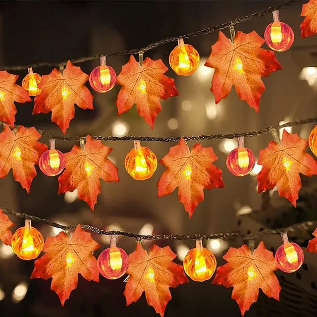 AutumnAura String Lights - Energy-Efficient LED, Autumn halloween Decor