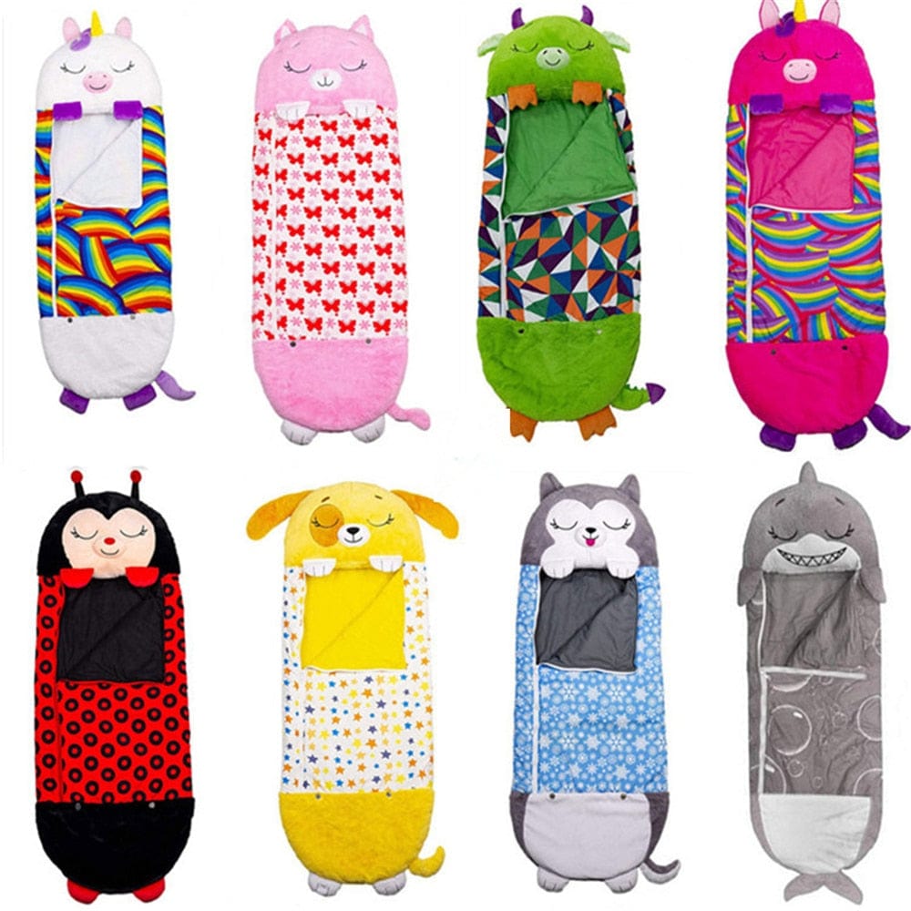 Kids Animal Sleeping Bag Soft Fleece Sleep Sack for Camping Sleepovers Indoor Outdoor Playtime