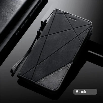 Magnetic Flip Wallet Case for Samsung Galaxy A Series — Premium PU Leather with Card Slots & Secure Closure