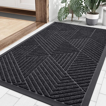 Entryway Rug Non-Slip Absorbent Indoor Outdoor Welcome Mat for Front Door Hallway Patio Garage Apartment Entrance Home Decor