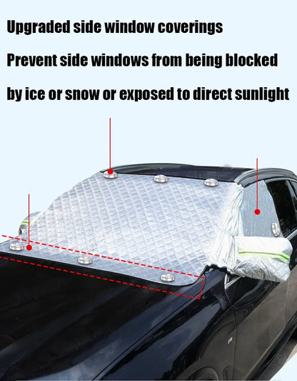Ortekor FrostGuard Ultra | Extra Large Windshield Cover with 3-Window Design | All-Season Protection Against Snow, Ice, and UV Rays