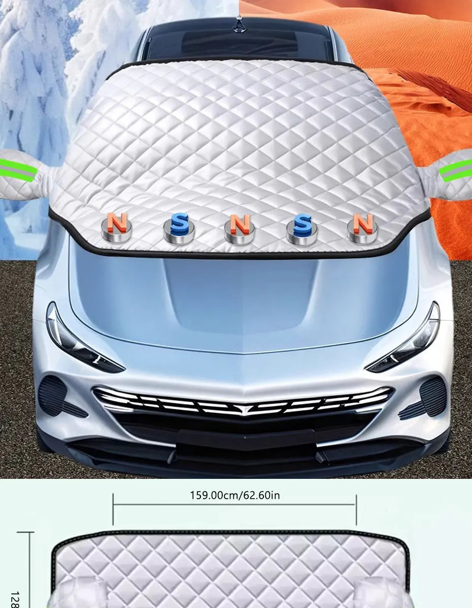 Ortekor FrostGuard Pro | 5-Layer Frost Guard Windshield Cover with Magnetic Fastening | All-Season Protection Against Ice and UV Rays