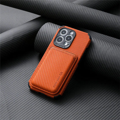 Magnetic Snap-On Wallet Phone Case for iPhone with Card Holder & MagSafe Wireless Charging | Slim Protective Cover with Built-In Card Slots