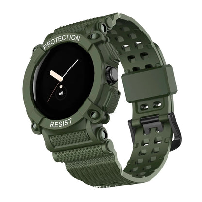 Protective Strap & Shell Combo for Pixel Watch – Matching Band & Bumper Case