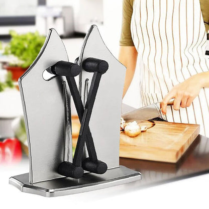 Handheld Blade Honer with Carbide Edges for Smooth & Serrated Cutlery | Anti-Slip Grip for Home Cooks | Compact Kitchen Tool