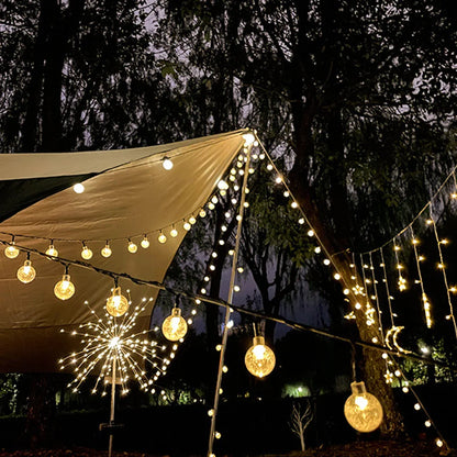 Solar-Powered Fairy Lights 30 Feet Automatic Dusk Sensor Waterproof LED Garden Décor for Patio Yard Pathway Landscaping Outdoor Illumination