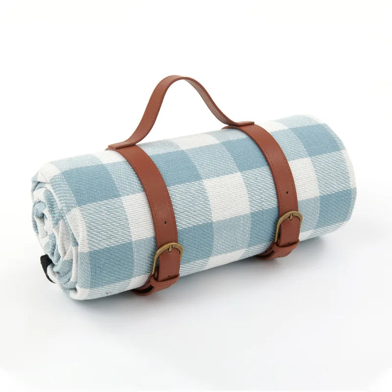 Waterproof Picnic Blanket with Shoulder Strap – Foldable Beach & Park Mat for Outdoor Adventures
