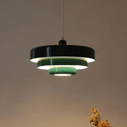 Mid-Century Dome Pendant Light Orange Green White 1-Bulb Hanging Fixture Kitchen Island Dining Room Living Room Modern Retro Ceiling Lamp