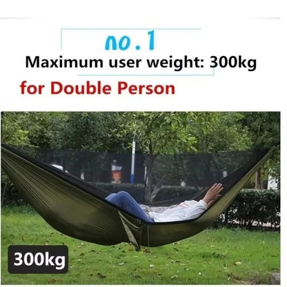 SWINGSAFE – Camping Leisure Hammock with Mosquito Cover