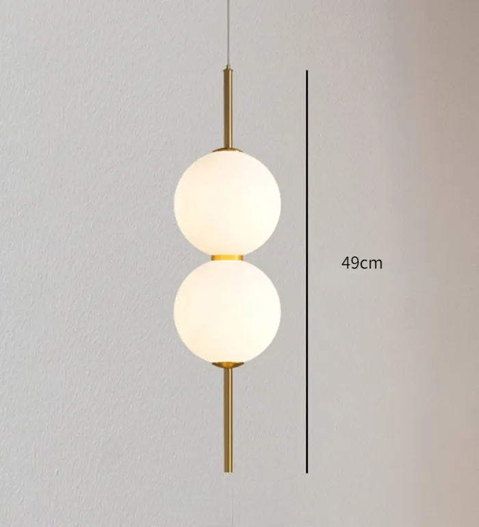 Glass Globe Hanging Light Fixture with Multiple Configurations for Dining Room Kitchen Island Bedroom Contemporary Suspended Ceiling Lamp