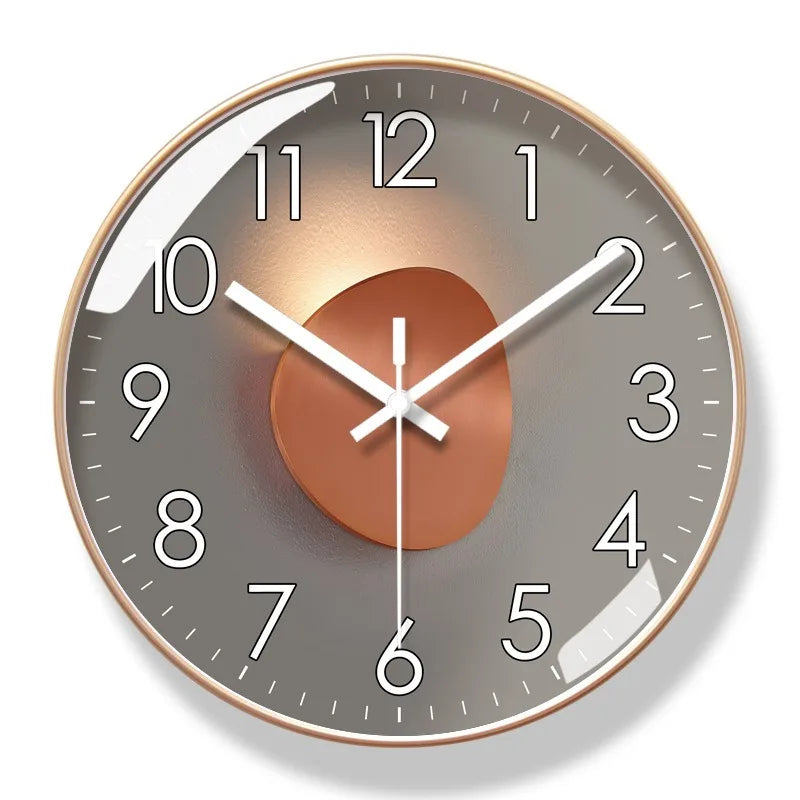 Modern Silent Wall Clock – Non-Ticking Quartz Movement – Sleek Minimalist Design for Living Room, Bedroom & Office Decor