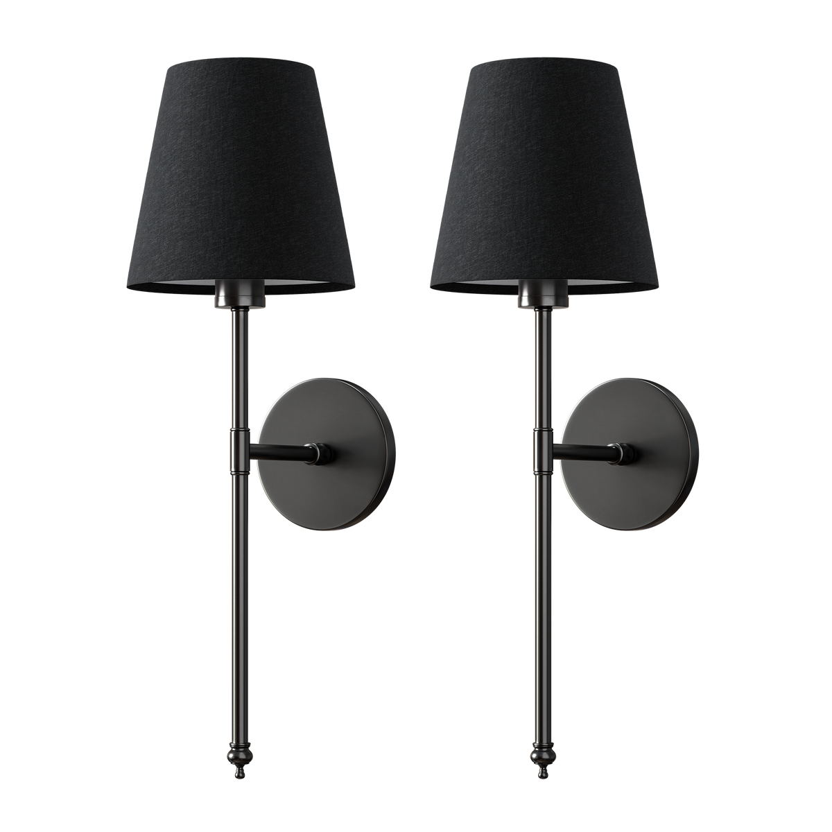 Rechargeable Sconce Pair 20-Inch Brushed Metal & Fabric Wireless Dimmable RGB Bedside Fixtures for Bedroom Hallway Modern Interior Accent Li