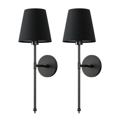 Rechargeable Sconce Pair 20-Inch Brushed Metal & Fabric Wireless Dimmable RGB Bedside Fixtures for Bedroom Hallway Modern Interior Accent Li