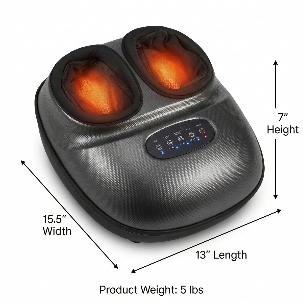 Electric Foot Massager with Rotating Nodes, Dual Heat Settings & Air Pressure for Home Relaxation After Work