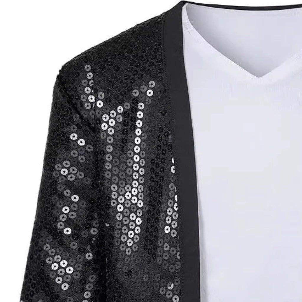 Shimmering Sequin Costume Set for Performances with Comfortable Fit | Versatile Outfit for Halloween and Themed Parties