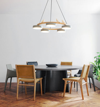 SiennaBird | Elegant Gold Modern Round Dining Room Chandelier