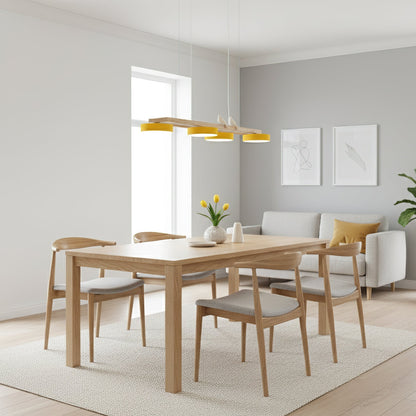 Linear LED Fixture with Bird Accents for Kitchen Island Dining Room 40 in Wooden Hanging Light 1400 Lumens Adjustable Modern Farmhouse Overh