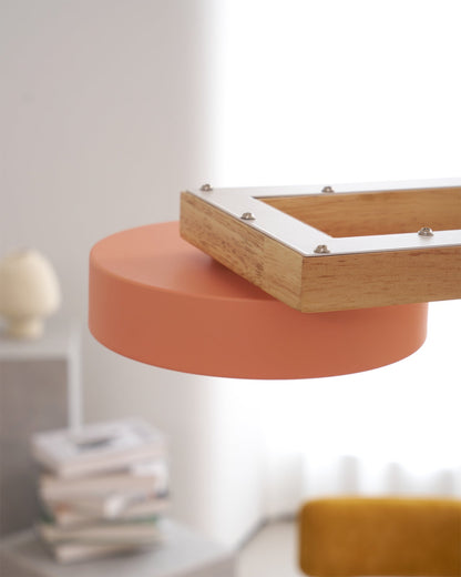 Linear LED Fixture with Bird Accents for Kitchen Island Dining Room 40 in Wooden Hanging Light 1400 Lumens Adjustable Modern Farmhouse Overh