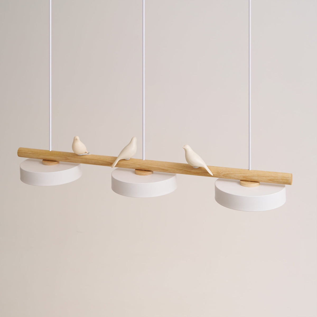 Sculptural Bird Ceiling Light 31 in with Movable Resin Accent LED Dimmable Metal Wood for Dining Room Bedroom Living Room Kitchen Modern Art