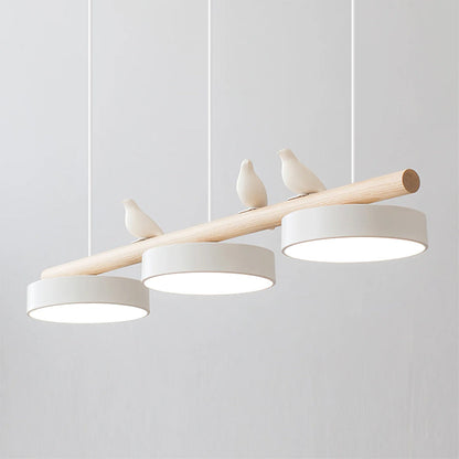 Sculptural Bird Ceiling Light 31 in with Movable Resin Accent LED Dimmable Metal Wood for Dining Room Bedroom Living Room Kitchen Modern Art