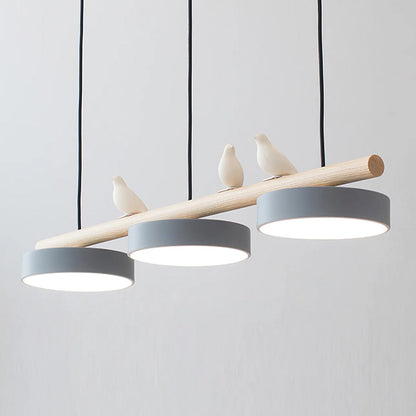 Sculptural Bird Ceiling Light 31 in with Movable Resin Accent LED Dimmable Metal Wood for Dining Room Bedroom Living Room Kitchen Modern Art